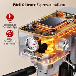 Portafilter Espressomachine - Zilver - 15 Bar Pomp - 1300W - Met Stoompijpje - Voor Thuis en Kantoor — thumbnail 4