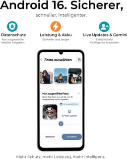 HOTWAV A17 Pro Max smartphone met Android 16 - 4 GB+128 GB opslag - mobiele telefoon 5160 mAh - Goedkope smartphone - Zilver — thumbnail 5