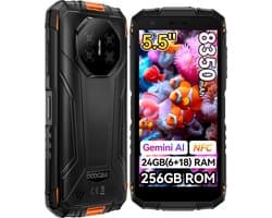 DOOGEE Fire 3 Ultra Robuuste Smartphon 24GB(6+18) RAM 256GB ROM Oranje