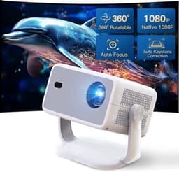 Beamer Native 1080P - 80W Vermogen - 1920 x 1080 Resolutie - LCD - Zwart - Voor Thuisbioscoop Projector — thumbnail 1