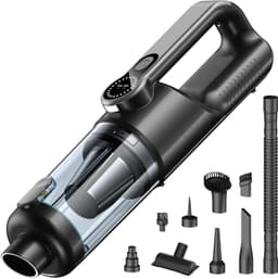 Draadloze Autostofzuiger 18000 Pa – 2-in-1 Kruimeldief en Luchtblazer – LCD-display – Tot 35 Minuten Gebruiksduur – 7 Opzetstukken – 2 Wasbare HEPA-filters – Zwart — thumbnail 1