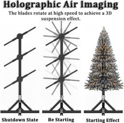 3D Hologram Fan, 3D Holografische Projector Reclame Display, 1X3 Video Wall Voor Menselijke Grootte, Led Hologram Fan Display Animatie Video Projector Apparatuur — thumbnail 2