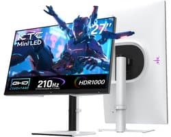 KTC M27T6S Gaming Monitor 27 inch QHD 200Hz (210Hz OC) Fast IPS, HDR1000, 1ms MPRT, FreeSync & G-Sync, Verstelbare Voet