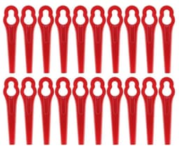 50 Stuks Kalebasvormig Maaimachine Plastic Messen Rood - Vervangingsmessen voor Grasmaaier Accessoires Set — thumbnail 4