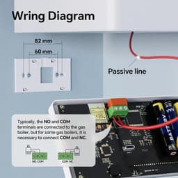 Wifi-Thermostaat – 2-draads – Slimme Temperatuurregeling – Tuya-app – Dagelijks Programmeerbaar – Compatibel met Google Assistant en Alexa – 3A – Voor 503-inbouwdozen — thumbnail 5
