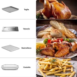 Heteluchtfriteuse Oven - Airfryer Keuken - Grote Maaltijden Bereiden - Snel en Gelijkmatig Koken - 22 Liter - Zwart — thumbnail 3