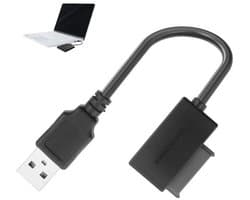 SATA-naar-USB-adapter - Plug & Play 13-pinskabel voor HDD, SSD en CD/DVD-ROM-speler