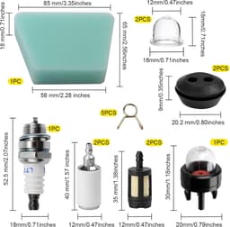SnelShoppen - Universele Grasmaaier Brandstofslangen Set, 3 Brandstofklemmen, Carburetor Filter Set voor Grasmaaier en Kettingzaag, 3mm, 2mm, Duurzaam — thumbnail 2