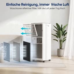 Mobiele airconditioner 7000 BTU 3-in-1 koeler met ontvochtiger stille slaapmodus timer R290 2000 W — thumbnail 3
