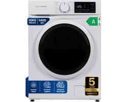 Heinner HWM-M1014IVNA+++ Wasmachine 10 kg – 1400 tpm – Inverter Motor – Energieklasse A – 15 Wasprogramma’s met Stoomfunctie en Baby Care-programma – Kinderslot – Wit – 5 Jaar Garantie