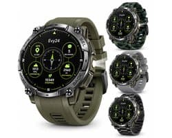 Evy24 Smartwatch Amoled GPS Pro 50mm - Sporthorloge Heren & Dames - Zelfstandige GPS/GNSS - Waterdicht - Belfunctie - Zaklamp - Kompas - Hoogtemeter - Barometer - 100+ Sportmodi - Outdoor - Groen