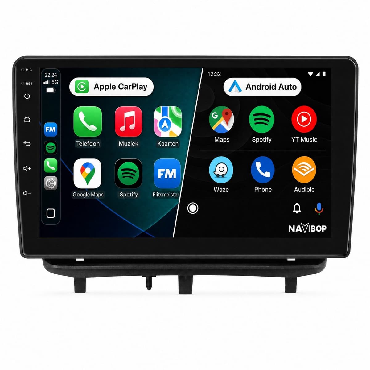 Navibop Autoradio geschikt voor Opel Corsa D 2007 t/m 2012 - Draadloos Apple CarPlay & Android Auto - 9 inch touchscreen - Android 15 - 4GB/64GB - Navigatie - Bluetooth - DAB+ ready - 2 din - 2007 2008 2009 2010 2011 2012 — afbeelding 1