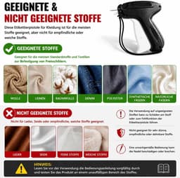 ilauke Clothing Tagging Gun, Tag Gun for Clothing, Standard Kimble Gun with 2000 Plastic Tag Fasteners & 5 Replacement - ShopVlot — thumbnail 5