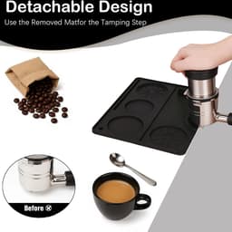 Siliconen mat koffiezetapparaat met scheidbare tamping mat en bovenkussen van de machine - ShopVlot — thumbnail 4