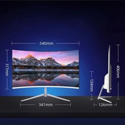Stemily Monitor - Beeldscherm - PC - 24-inch - Gebogen scherm - Gaming - 2ms & 75Hz - 2800R kromming - 98% sRGB & 3000:1 — thumbnail 2