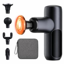 Massage Gun met Warmtefunctie, 4 Massagekoppen, 5 Snelheden, Stil en Oplaadbaar via USB-C, 3200 RPM — thumbnail 1