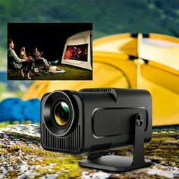 Smart Projector - Draagbare mini-projector – Full HD-projector - Ingebouwde Android TV, Wi-Fi en draaibare luidsprekers – Android 11-projector – Home cinema-projector – Zwart — thumbnail 4