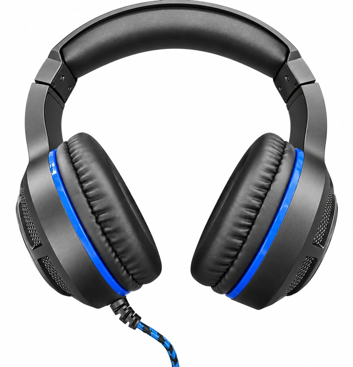 Gaming Headset X1 – Bedrade Gaming Koptelefoon met Microfoon – 360° Stereo Surround – Noise Cancelling – RGB – 3,5 mm – Geschikt voor PS4, PS5, Xbox & PC – Zwart/Blauw — afbeelding 1