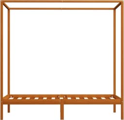 Bedframe voor slaapkamer, hotel, hemelbed, honingbruin, massief grenenhout, 90 x 200 cm, slaapkamer, hotel, studeerkamer — thumbnail 3