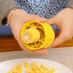 2 stuks maïs peeler - versterkt anti-slip handvat - eenhands gebruik soepel - snel spoelen schoon - geel — thumbnail 2