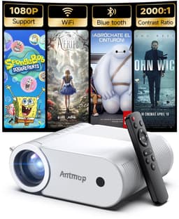 Mini Beamer 200 ANSI Lumen - 1080p Full HD Resolutie - LCD Scherm - Draagbaar Met Bluetooth En Wi-Fi - Voor Thuisbioscoop En Gaming — thumbnail 1
