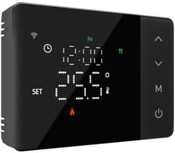 Thermostaat WiFi 503, werkt op batterijen, zwart, voor gasketel, wand- of inbouwmontage, Box 502 en 503, wekelijkse programmering, touch-display 120 x 86 mm, app-bediening en handleiding — thumbnail 1