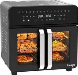 Airfryer – Heteluchtfriteuse – Friteuse – Heteluchtoven – Gezond Koken – 23L XXL Inhoud – Dual-Zone Met Koekprogramma’s & Verlichting — thumbnail 1