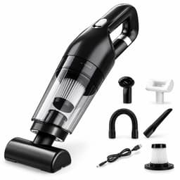 ITRONIQ Draadloze Handstofzuiger – 120W – HEPA – Nat en Droog – USB Oplaadbaar – Kruimeldief voor Auto en Dierenharen – Zwart — thumbnail 1