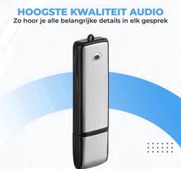 Afluisterapparaat Mini - Afluisteren & opnemen - Spy Recorder - Voice Recorder - Dictafoon - Afluisterapparatuur - 8GB — thumbnail 4
