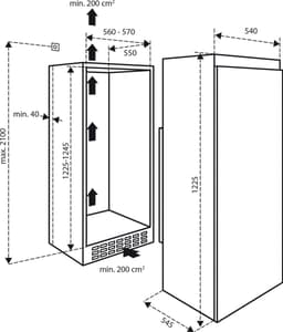 Inventum IKV1221S - Inbouw koelkast - Vriesvak - Nis 122 cm - 187 liter - 4 plateaus - Sleepdeur - Wit — thumbnail 8