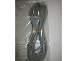 Stofzuigersnoer 6 mtr. universeel 2x0.75mm met stekker  grijs