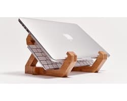 BOTL Amsterdam - noteBook On The Ledge - Bamboe - Hout - Laptop standaard - Laptop Houder - Laptop steun - Laptophouder - Laptopstandaard - Ergonomisch - Opvouwbaar