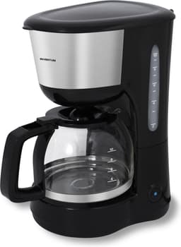 Inventum KZ612 - Koffiezetapparaat - 1,25 liter - 10 kopjes - Filter 1x4 - Glazen kan - Warmhoudfunctie - Filterkoffie - Zwart/RVS — thumbnail 1