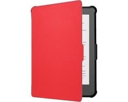 Hoes Geschikt voor Kobo Clara HD - Luxe E-reader Bescherm Case - Hoesje Book Cover - Rood