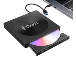 Cloxks – Externe DVD / CD speler en brander – Externe CD / DVD brander voor laptop – USB 3.0 & USB C – Windows – Mac – Plug & Play – Zwart