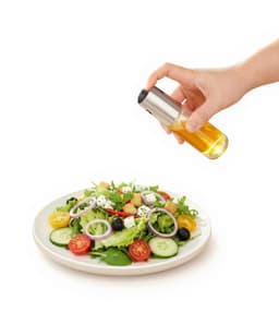 Olijfolie Sprayer – (100 ml) – RVS/glas navulbare oliedispenser – fijne nevel voor salade, airfryer & barbecue — thumbnail 2