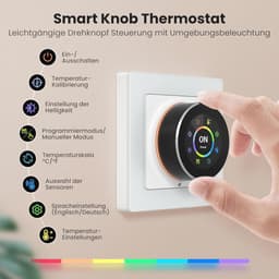 Slimme Thermostaat voor Watervloerverwarming met Wifi en Draaiknop - Compatibel met Alexa en Google Home — thumbnail 3