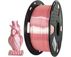 Zijde Roze PLA 3D Printfilament 1.75 mm - 1 KG Spoel voor Glanzende Prints