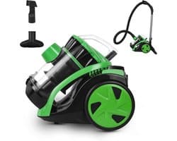 Jopassy Zakloze stofzuiger, lichte 900 W stofzuiger met 3 liter stofreservoir, extra mondstukken voor tapijten, harde vloeren, dierenharen en stof