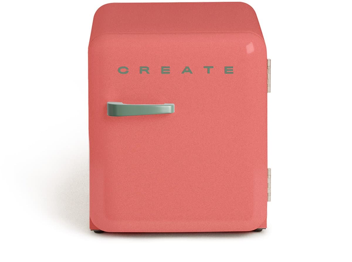 CREATE - Koelkast in retrostijl - Terracotta - Handvat Sage - FRIDGE RETRO 48L — afbeelding 1