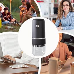 Koffiemolen, draagbare expressomachine, lichte koffiemachine, reisinkoffiemachine met schroef, oplaadbare koffiemachine, campingkoffiemachine, compacte koffiemolen — thumbnail 2