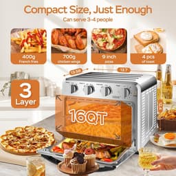 Luchtfriteuse met 13 liter inhoud - Gezond koken met 85% minder vet — thumbnail 2