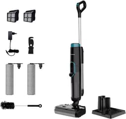 Sophitech DualClean Pro - Dweilstofzuiger 2-in-1 - Stofzuiger met Dweilfunctie - Nat & Droog - Zelfreinigend - Draadloos - Tot 40 min Accu — thumbnail 1