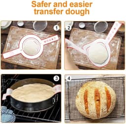 Lange Handvatten Deeg Mat - 2 stuks - Sling bakmat - Multifunctionele siliconen bakmat - Herbruikbare - Multifunctionele - Geschikt voor airfryer, oven en magnetron - 52,5×21,5×0.04cm — thumbnail 4