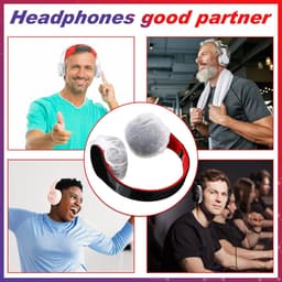 Elastische Hygienehoesjes hoofdtelefoon - 100 Stuks - Vervangende Hygienehoesjes hoofdtelefoon - Niet-geweven stof - Universeel - Elastisch stretch - Rekbare sanitaire oorschelp covers - Voor thuis, sport en kantoor - Cover hoes 11cm - Wit — thumbnail 3