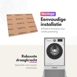 Wasmachinekast Enkel 67x145x67cm | Ruimtebesparend & Super Stevig | Met Uitschuiflade | Voor Wasmachine of Droger | Wit — thumbnail 5