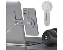 Premium Magnetische Telefoonhouder Laptop & Monitor – MagSafe Compatibel – Ultra-Dun Aluminium – Dual Screen Smartphone Houder
