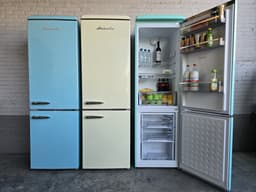 Helvetia Retro Koel-vriescombinatie HRCBGR300PEV1 - Groen - 300L - Led Verlichting - XL - 192cm Hoog — thumbnail 9