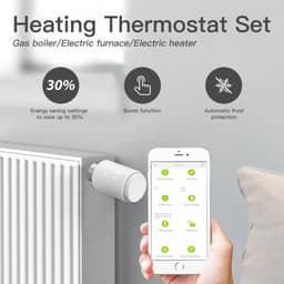 Moes - Zigbee 3.0 - Slimme radiatorknop - Thermostaatknop 1 stuks - Wit - Werkt alleen met ZigBee router — thumbnail 4