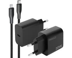 Phreeze usb C oplader met kabel geschikt voor iPhone en iPad met Lightning kabel - 1 meter - 25w PPS fast charger